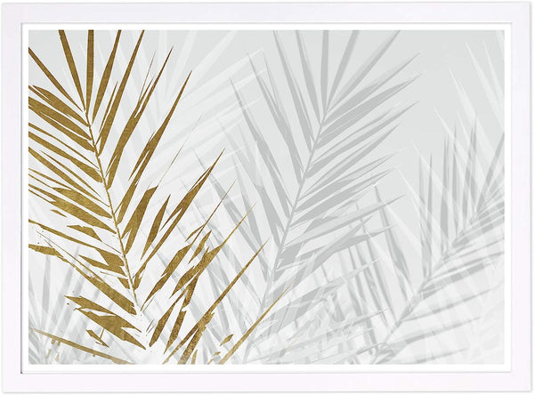 Wynwood Studio Botanical Framed Wall Art Eucalyptus Palm Home, 19x13