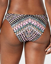Bar III Tropical-Print Ruched Bikini Bottoms