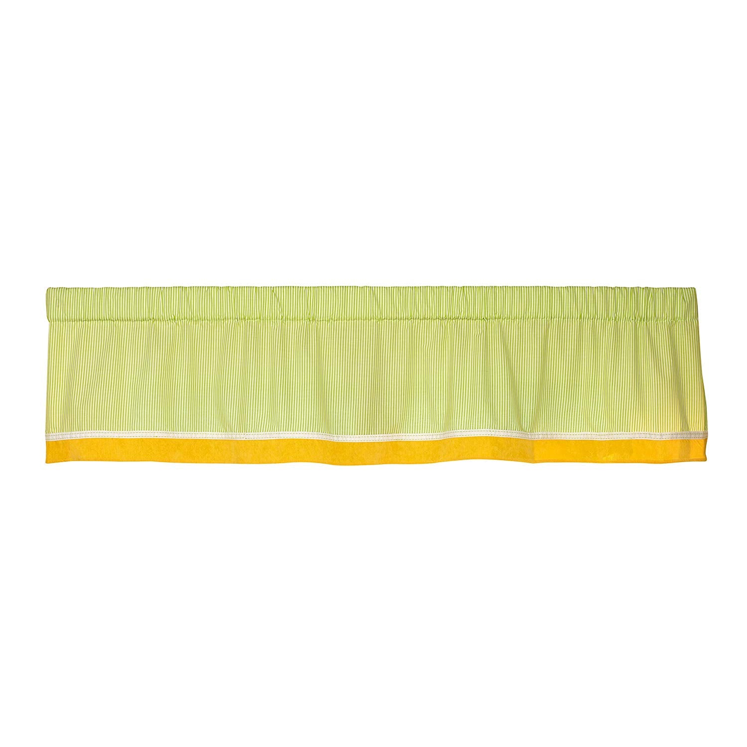 Carter's Animals Collection Window Valance, 60 x 14 Yellow Green Stripes