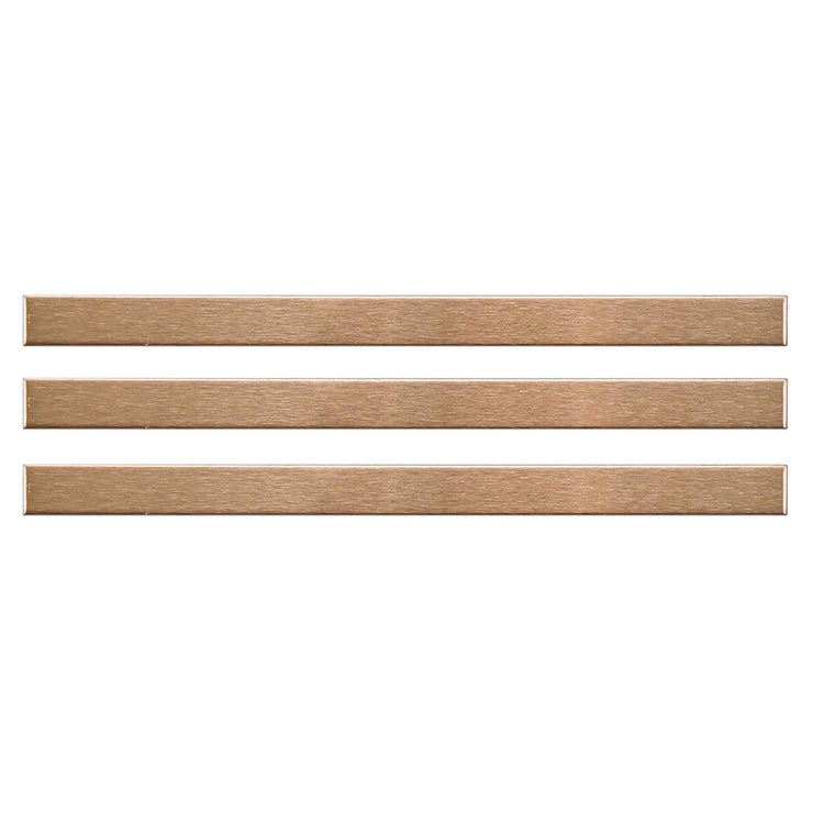Merola Stick Copper 3/8 x 5 3/4 Inch Stainless Over Porcelain Wall Trim 3 Pcs