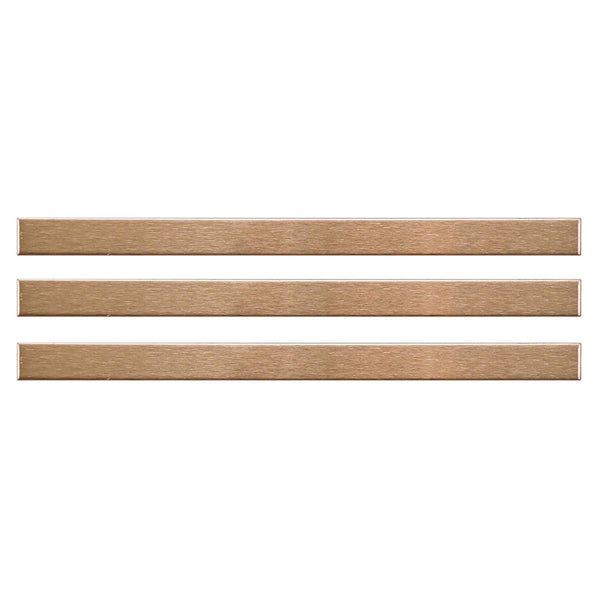 Merola Stick Copper 3/8 x 5 3/4 Inch Stainless Over Porcelain Wall Trim 3 Pcs