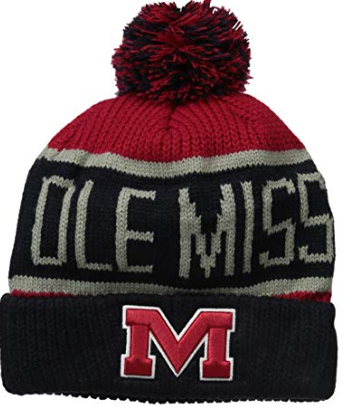 NCAA Mississippi Old Miss Rebels Calgary Cuff Knit Hat, One Size, Red/Black