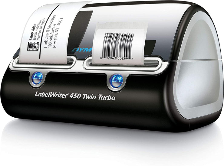 DYMO Label Writer 450 Twin Turbo Printer Machine 71 Labels Black Silver 1752266