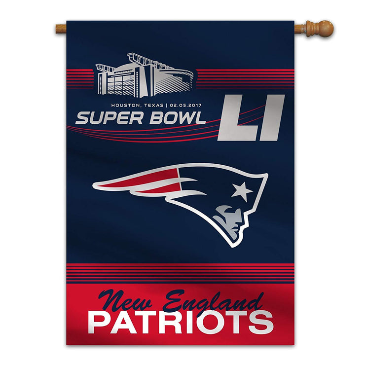 NFL New England Patriots Super Bowl 51 Bound House Flag, 28 X 40