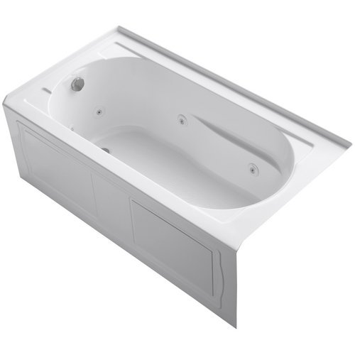 Kohler K-1357-LA Devonshire 60-in Three Wall Alcove Jetted Whirlpool Bath