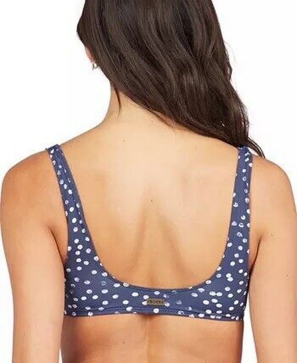 Roxy Juniors Beach Classics Printed Tie Bikini Top, Size XL