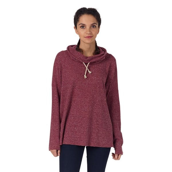 Burton Womens Bloom Knit Top, Sangria Heather, Small