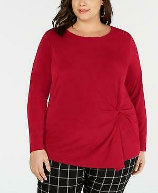 I-N-C Womens Twist Pullover Blouse, Size 3X