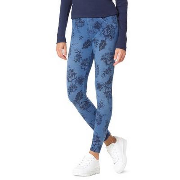 Hue Floral Denim Leggings