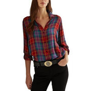 Lauren Ralph Lauren Plaid Roll-Tab-Sleeve Twill Shirt