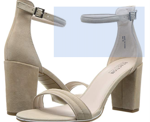 Kenneth Cole REACTION Womens Lolita Strappy Heeled Sandal, Taupe, 9 M US