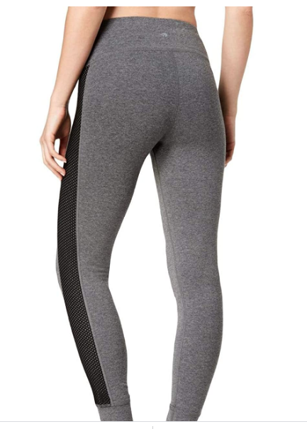 Ideology Womens Fitness Yoga Athletic Leggings Gray