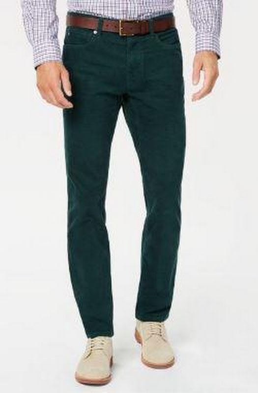 Tommy Hilfiger Mens Custom Fit Casual Corduroy Pants