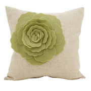 Saro Lifestyle Rose Flower Statement Throw Pillow, 18″ x 18″