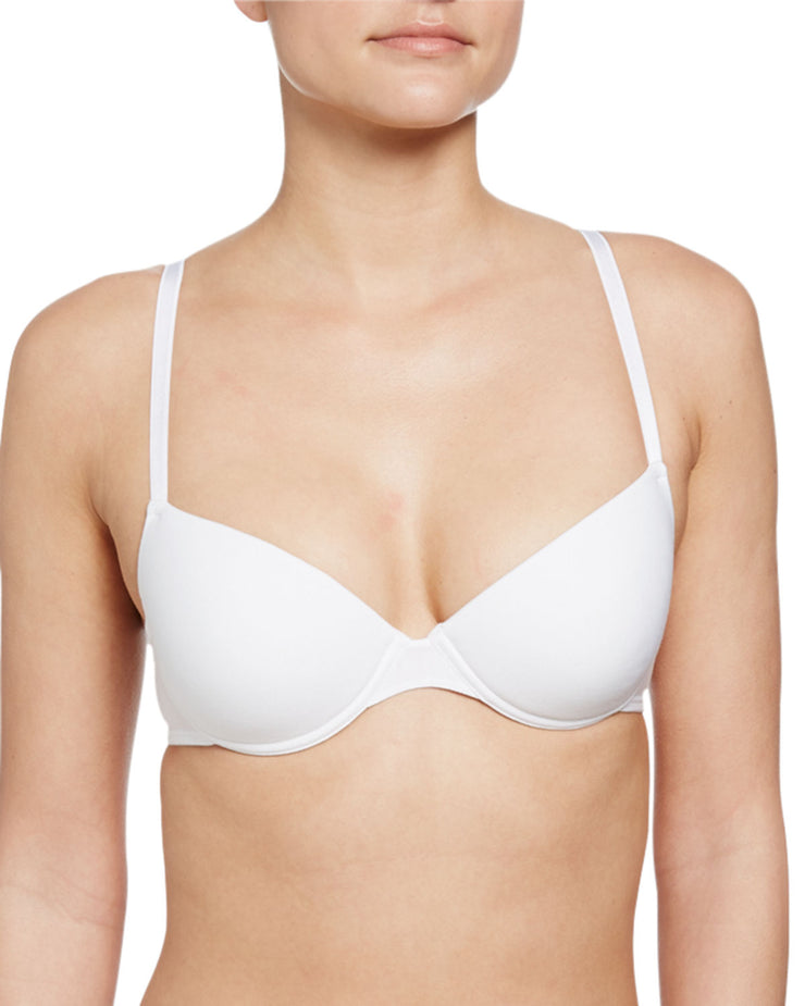 Hanro Womens Cotton Sensation T-Shirt Bra in White (71355) | Size 34E