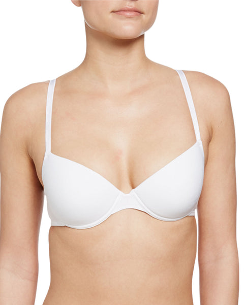 Hanro Womens Cotton Sensation T-Shirt Bra in White (71355) | Size 34E