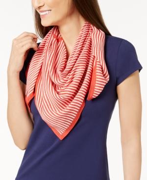 Michael Kors Petite Stripe Square Scarf, One Size