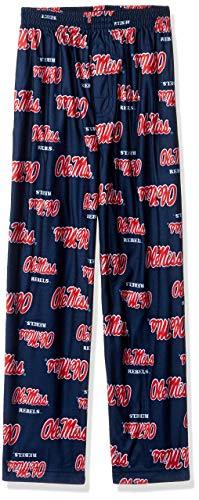 NCAA Boys Sleepwear Pants Mississippi Old Miss Rebels-Dark Navy, Kids Small(4)