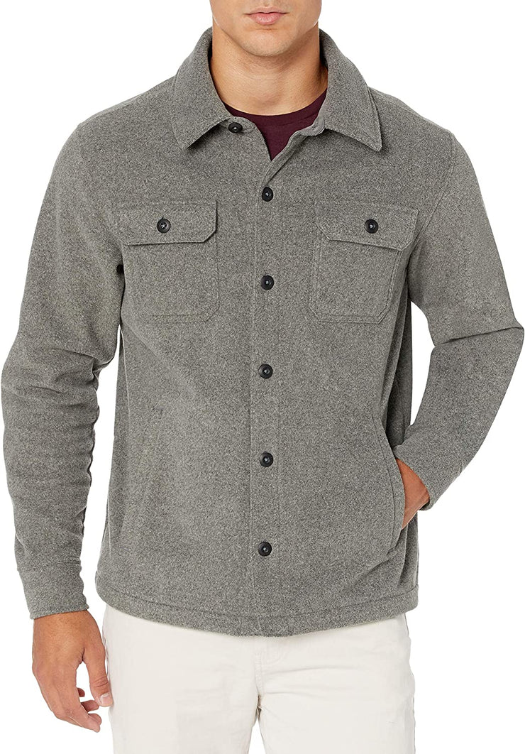 Amazon Essentials Mens Long-Sleeve Polar Fleece Shirt Jacket, Size XL