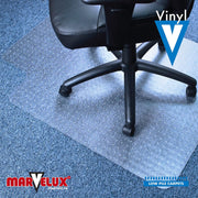 Marvelux 36 x 48 Vinyl (PVC) Lipped Chair Mat for Very Low Pile Carpets