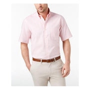 Club Room Mens Wrinkle-Resistant Button-Up Short Sleeve Dress Shirt, SZ 14.5