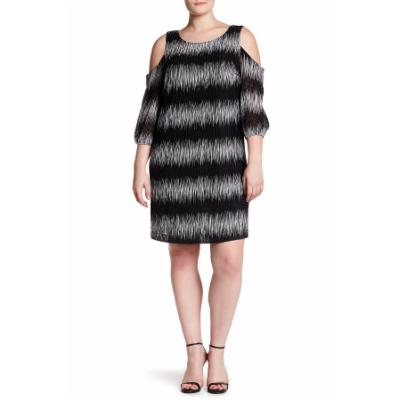 Sandra Darren Cold Shoulder Pattern Dress, Womens Size 24W