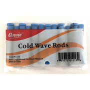Annie Short Cold Wave Rods With Rubber Band -1113, Blue 1/4 Inch, Lot of 5