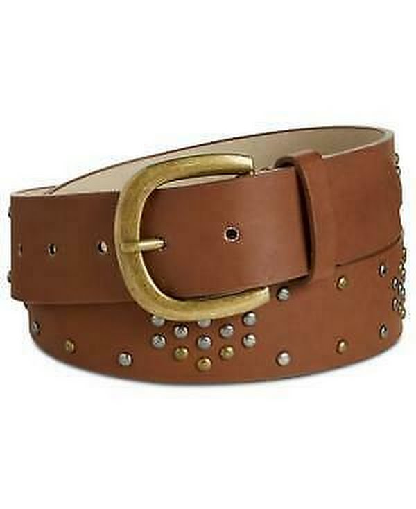 INC International Concepts Womens Faux Suede Studded Belt, Size Small