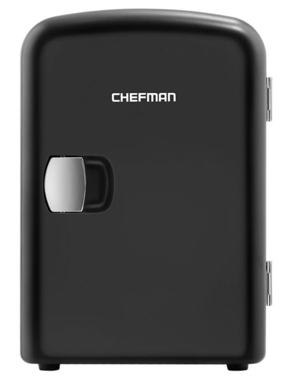 Chefman Mini Portable Personal Fridge  4 Liter Capacity Black