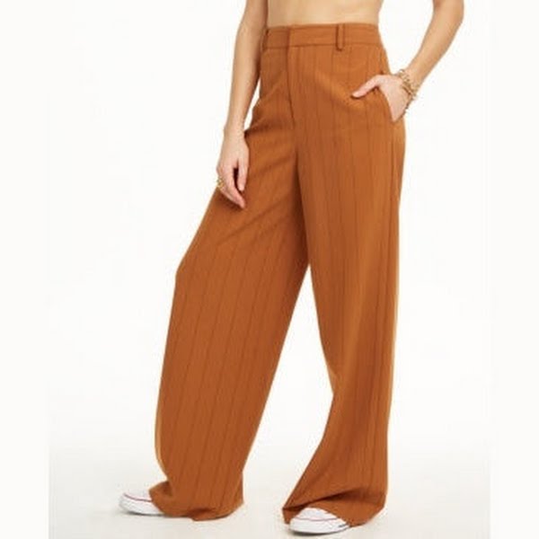 Danielle Bernstein Pinstripe Trouser Pants