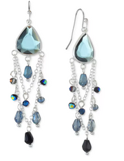 Style and Co Stone and Beaded Chain Drop Earrings