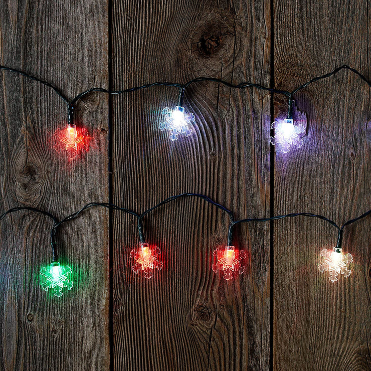 UltraLED Battery Operated Snowflakes Color Changing Light String