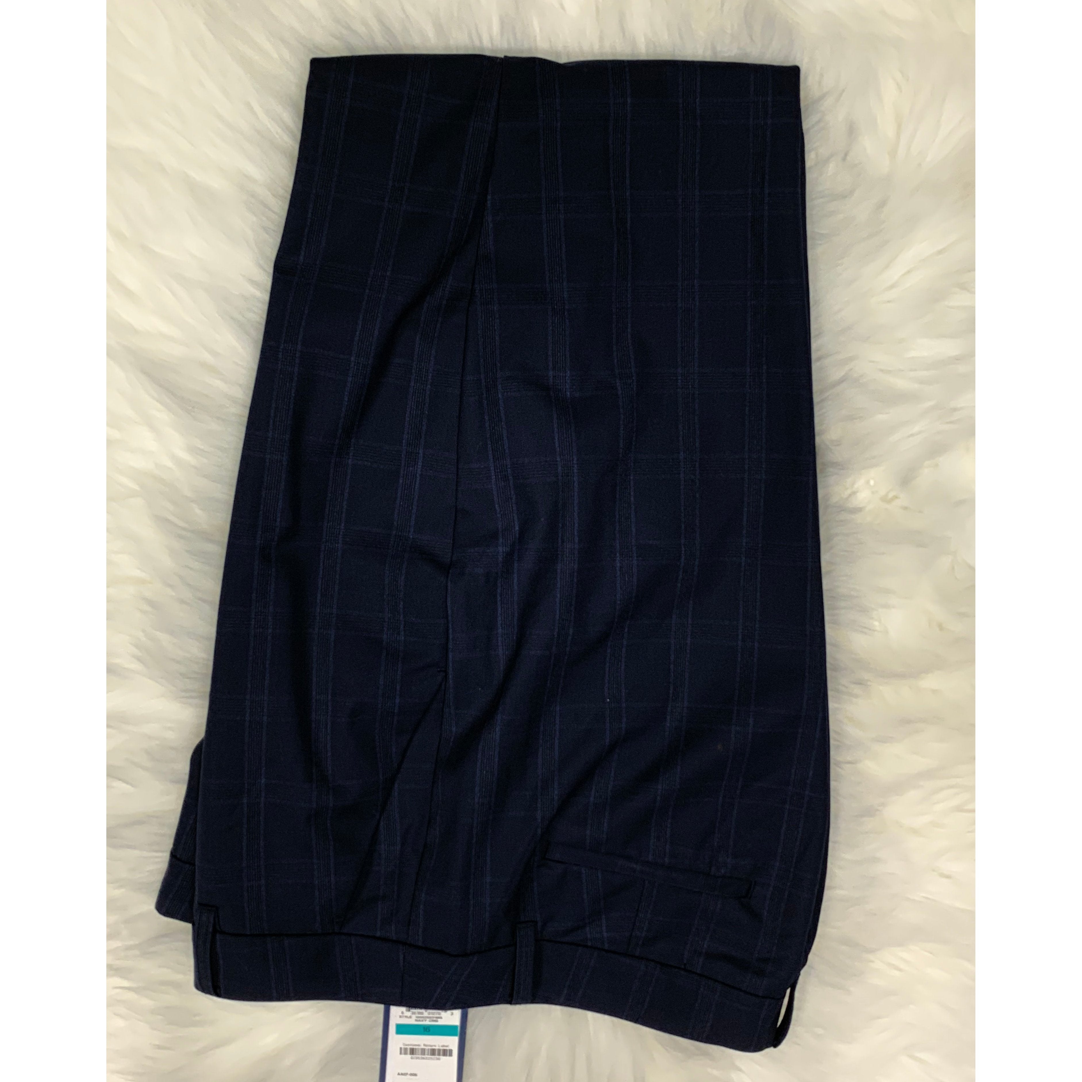 Charter Club Plaid Slim-Leg Ankle Pants, Size 16