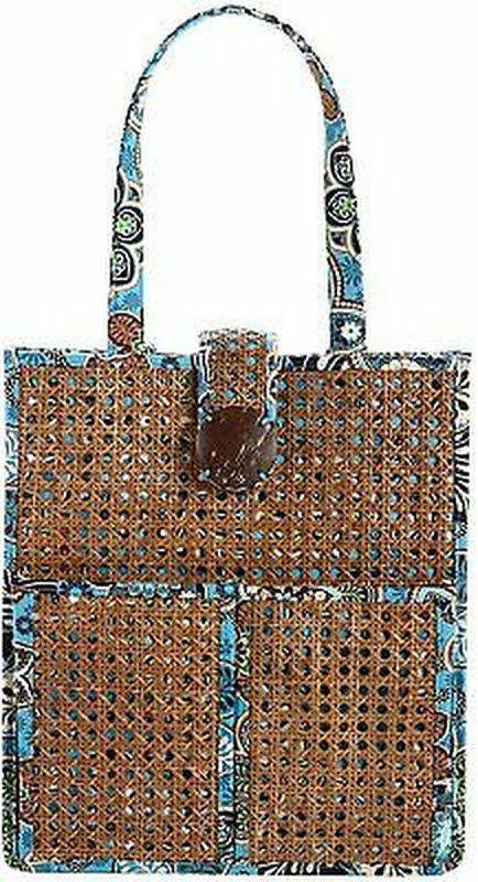 Vera Bradley Tiki Tote Bag Bali Blue