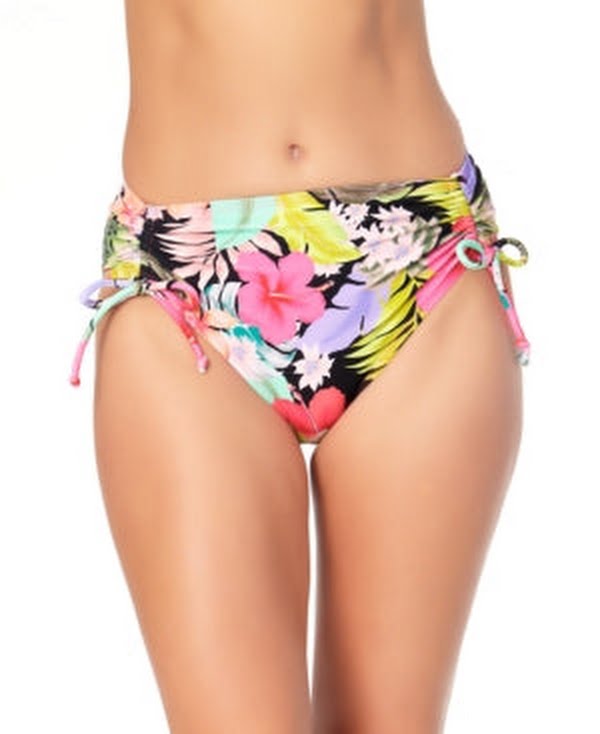 California Waves Juniors High-Waist Bikini Swim Bottom