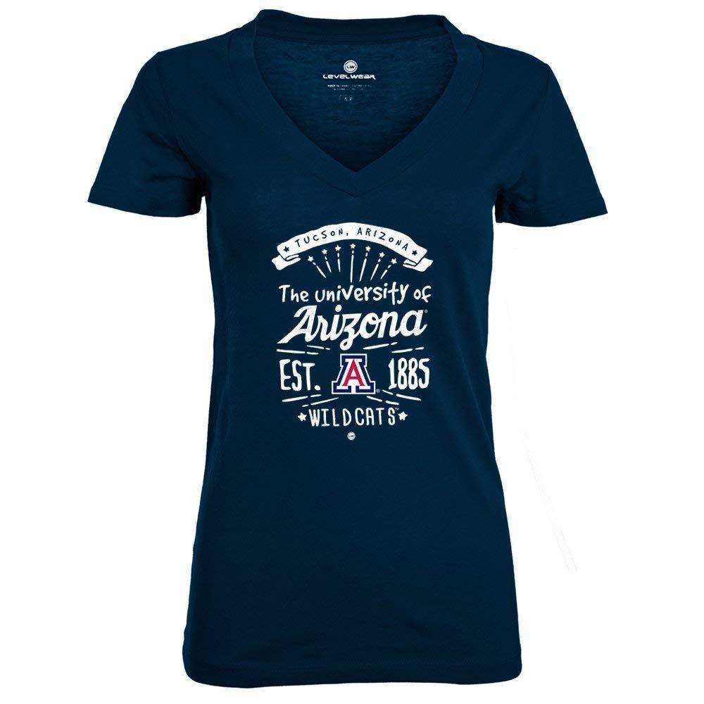 Levelwear NCAA Arizona Wildcats Women Anthem Entice V-Neck T-Shirt, Size Large