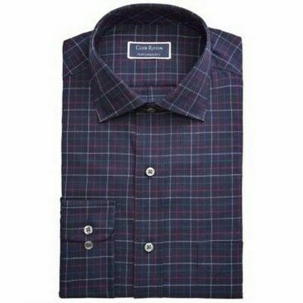 Club Room Mens Regular Fit Performance Stretch Dress Shirt