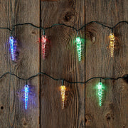 UltraLED Battery Operated Icicle Twinkle Light String, Multi-Color, 3.5-Feet