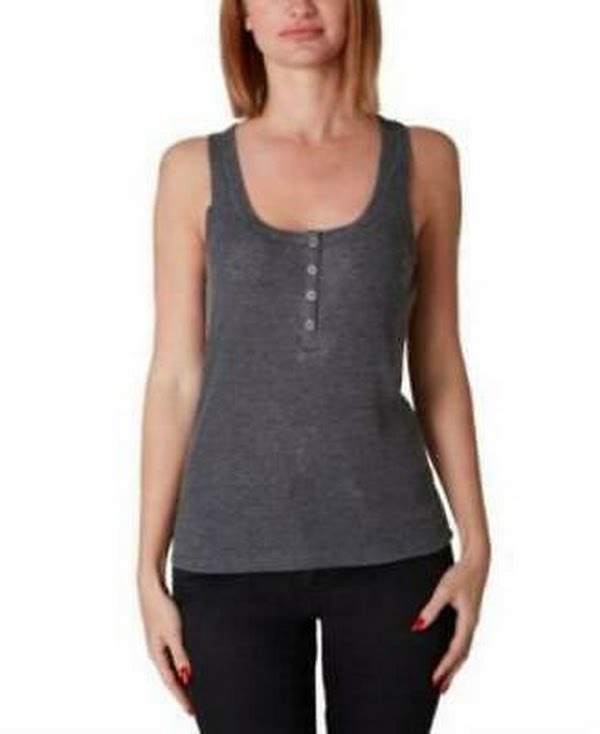 Ultra Flirt Juniors Henley Tank Top