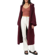 Free People Caffe Long Cardigan in Acai, Size Large
