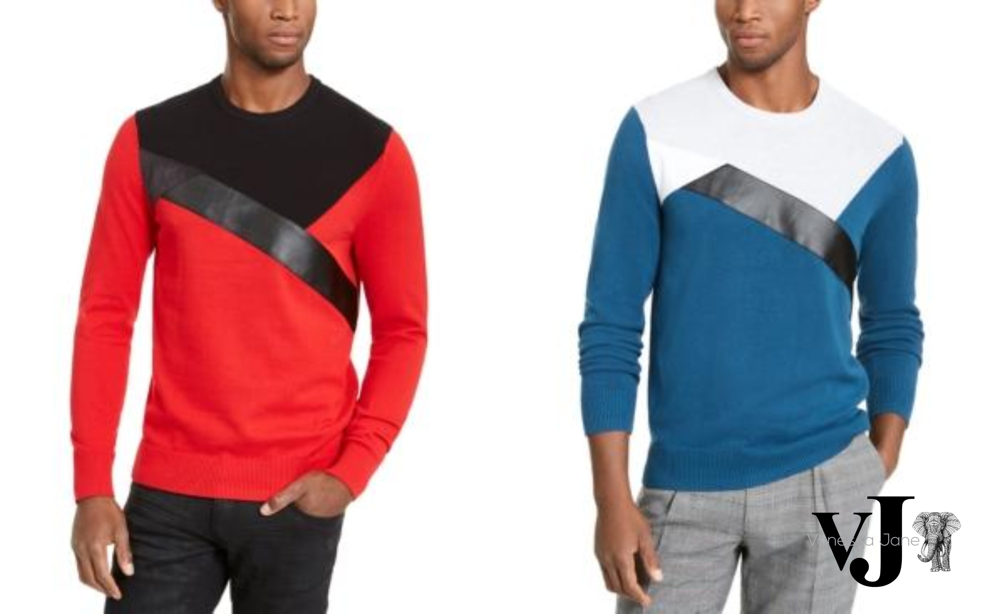 Inc Mens Colorblocked Sweater