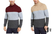 Tasso Elba Mens Colorblocked Knit Sweater
