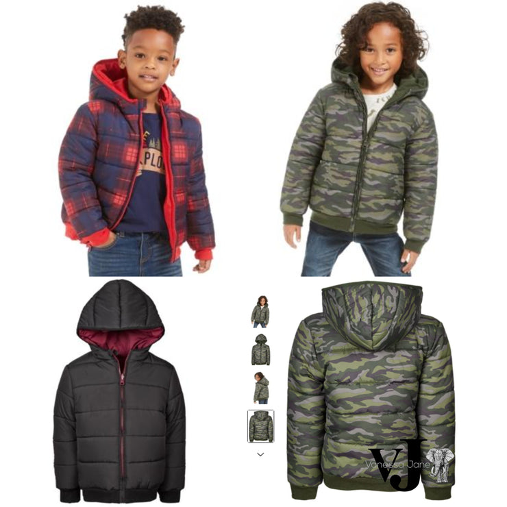 Epic Threads Boys Reversible Water-Resistant  Puffer Jacket