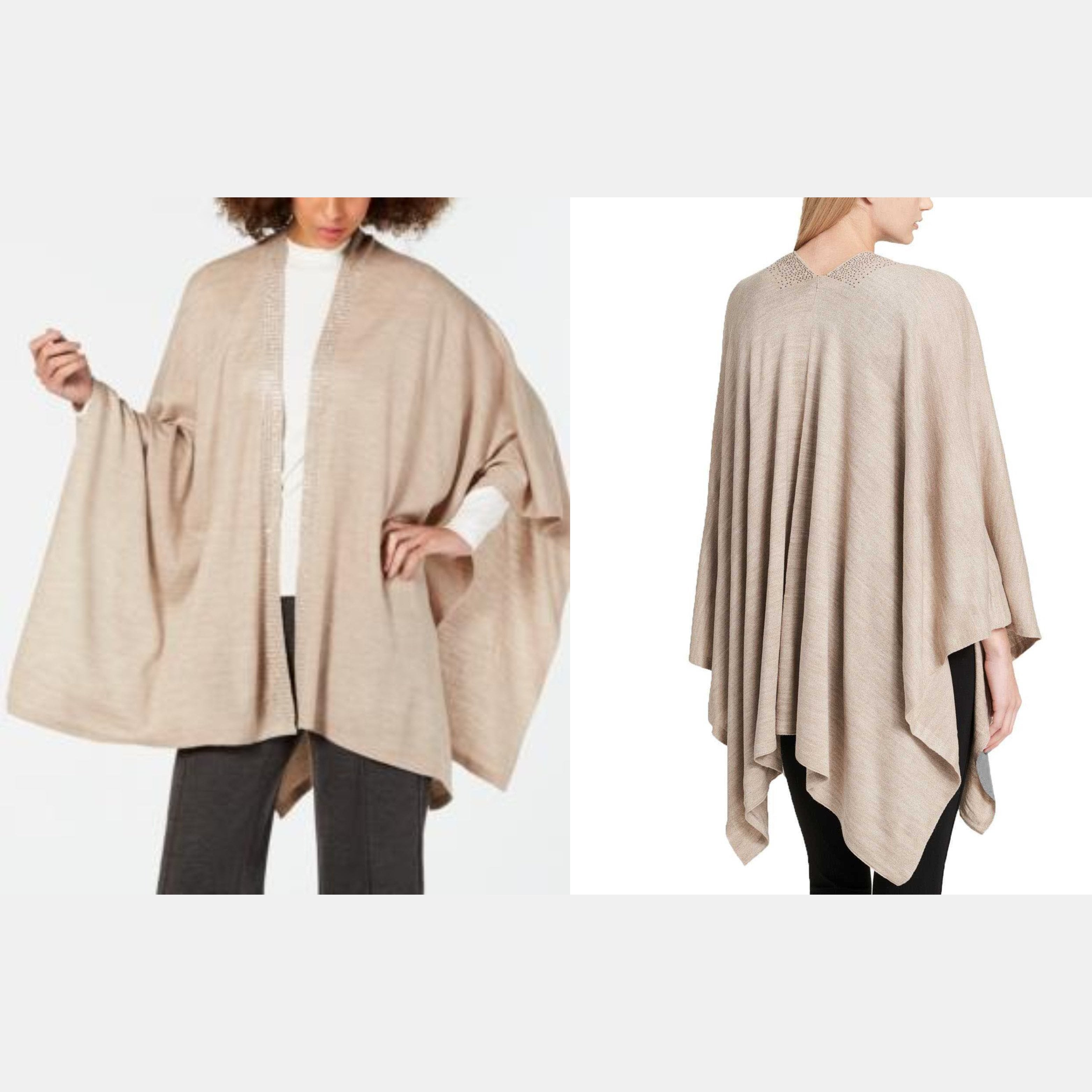 Calvin Klein Studded Shawl - Heathered Almond