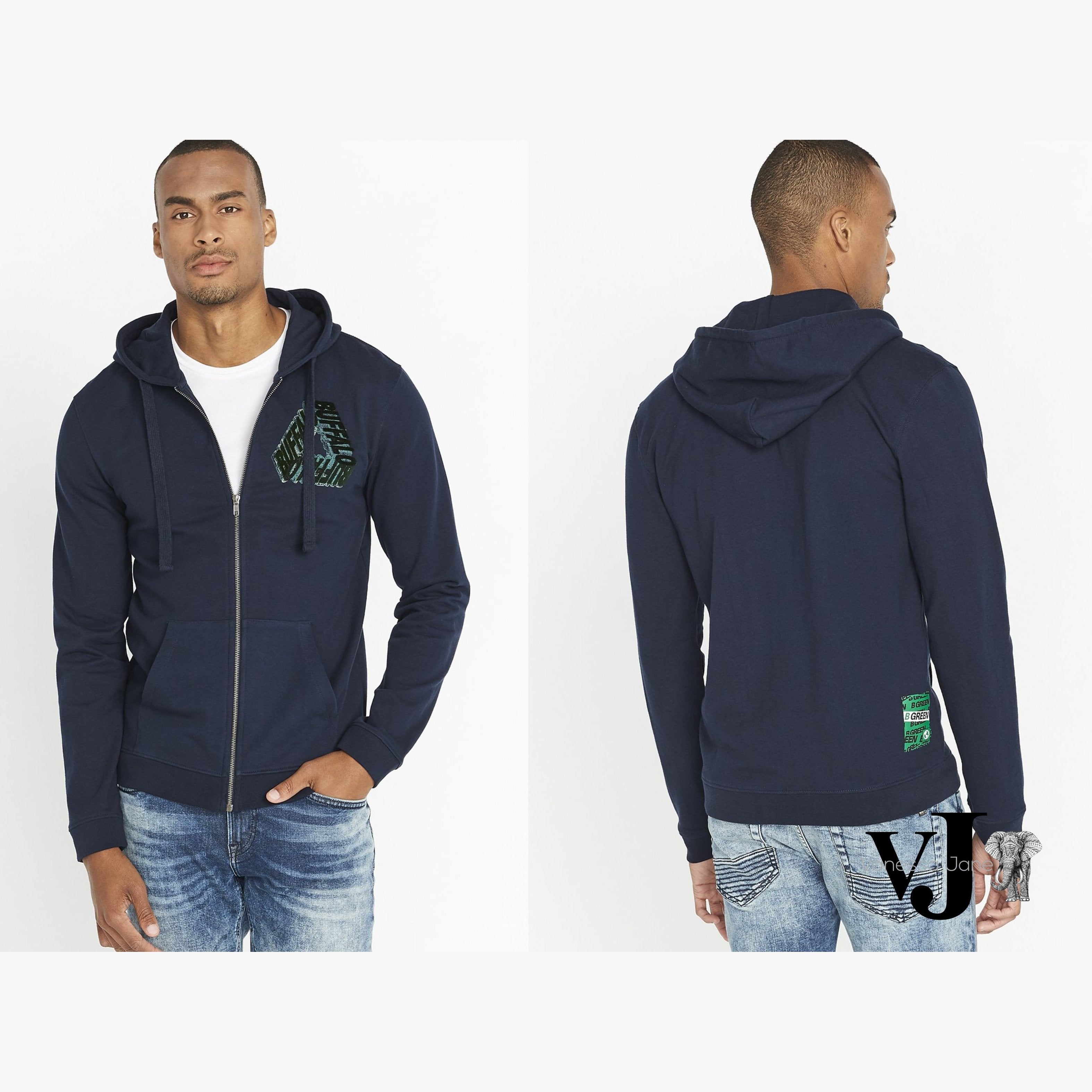 Buffalo David Bitton Mens Fugreen Comfy Cozy Hoodie