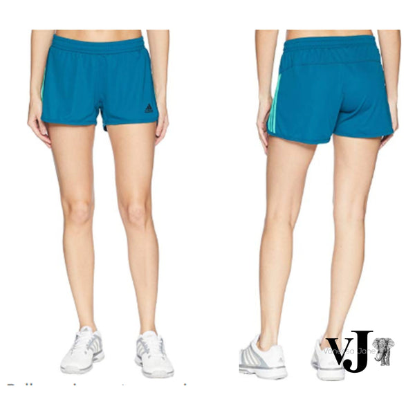 Adidas Women's D2m Knit Shorts Real Teal, Size  XL