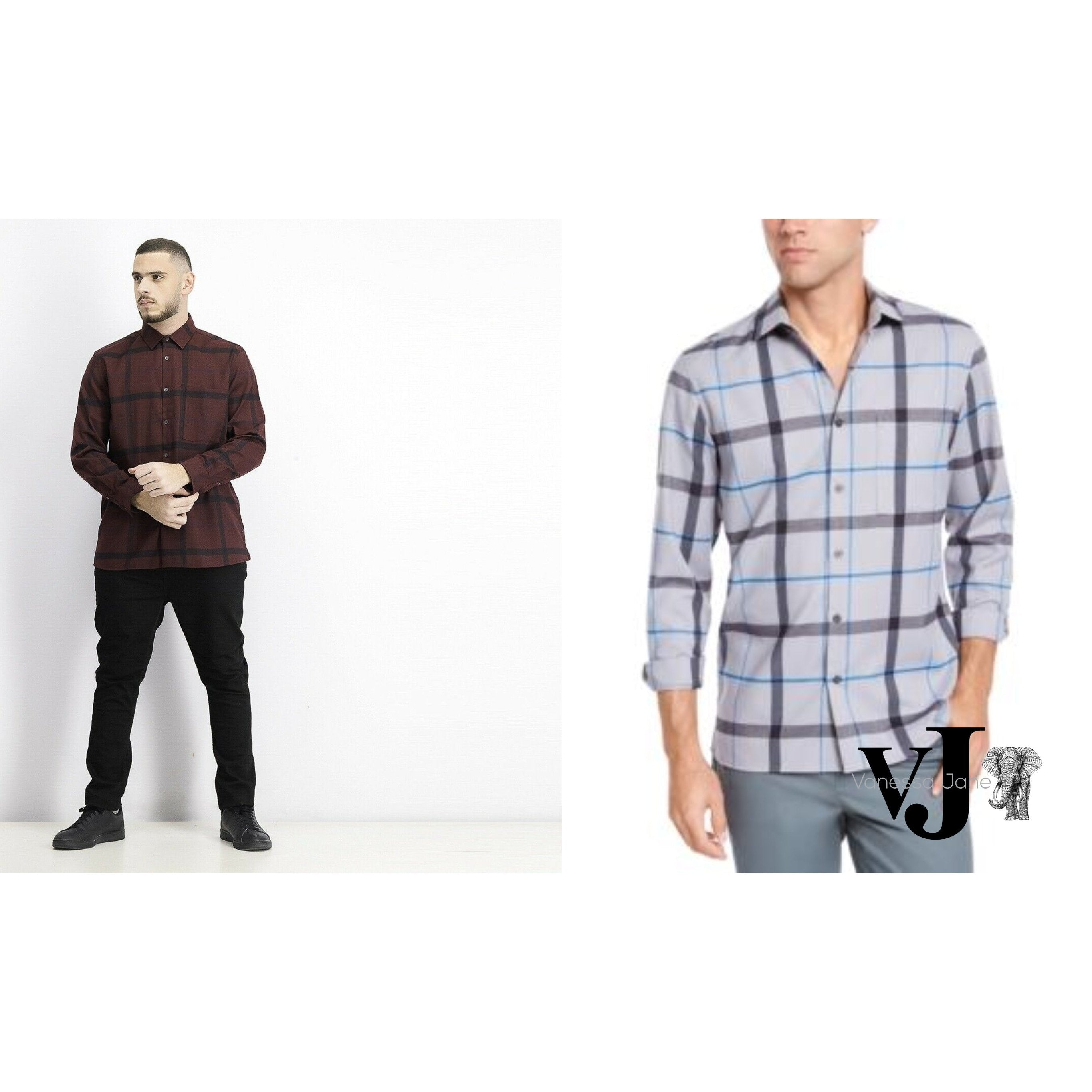 Alfani Mens Classic-Fit Brushed Plaid Shirt