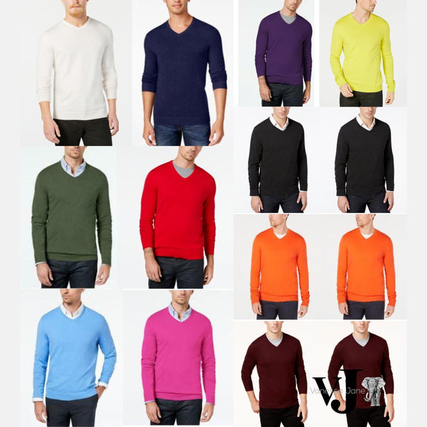 Alfani Mens V-Neck Sweater