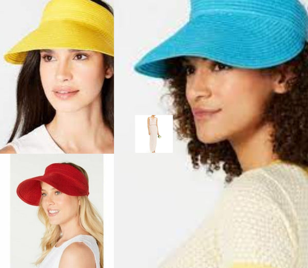 I.n.c. Women's Solid Straw Visor