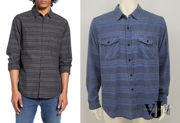 Hurley Mens Armstrong Stretch Classic-Fit Yarn-Dyed Stripe Shirt